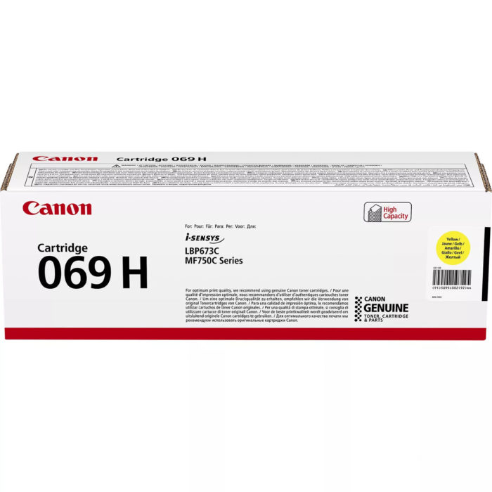 OEM toner cartridge Canon 069H Yellow