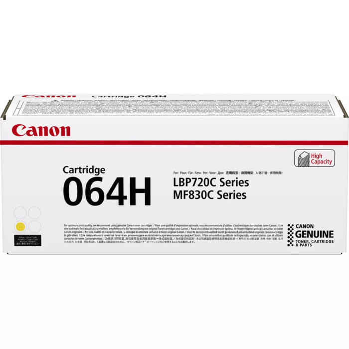 OEM toner cartridge Canon 064H Yellow